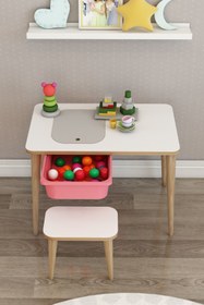 Resim moniev Çocuk Çalışma Masası Oyun Ve Etkinlik Masası Yaz Sil Tekli Masa Tabureli 