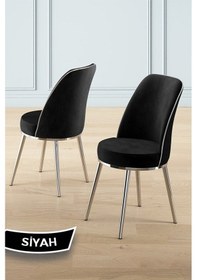 Resim Canisa Pale Serisi 80x132 Açılabilir Siyah Mermer Desen Mutfak Masa Takımı 6 Siyah Sandalye Krom Detay Masa Siyah Mermer Desen Sandalye Siyah Krom Ayak 