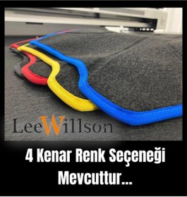 Resim LeeWillson Peugeot 301 Modellerine Uygun Torpido Koruma Halısı Siyah Kenar Renk Mavi 