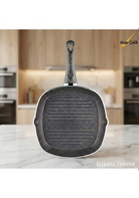 Resim 28 Cm Granit Izgara Tavası - Siyah Siyah 