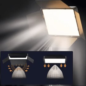 Resim 1pc LAQIUIUE 10-Inch LED Kare Işık, Ayarlanabilir Üç Ayak, USB Güçlü, 3 Renk Sıcaklığı, Metal Şasi, Stüdyo Fotoğrafçılığı Canlı Yayın İçin 