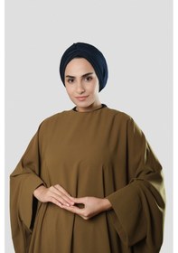 Resim Hürrem Bone Lacivert Drapeli Salaş Tesettür Bone Sandy Büzgülü 2315 02 Lacivert 