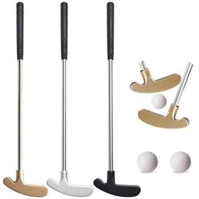 Resim Siyah 1 Takım Mini Golf Atıcı Kulübü 2 Golf Topu İle Tpr Kavrama Sağ Solak Paslanmaz Çel Golf Kulübü Çocuklar Golf Sopası 57075991 Siyah 