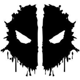Resim Deadpool Oto Motor Laptop Duvar Folyo Sticker 40 X 36 Cm 