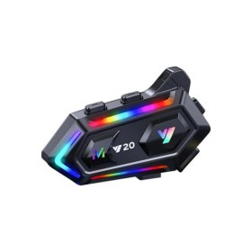 Resim Marsilyan 16 Mod Rgb Işıklı Motosiklet Intercom Çift Telefon Destekli 