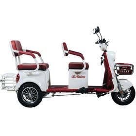Resim Stmax Elit Retro 3 Tekerli Elektrikli Moped - Kırmızı 