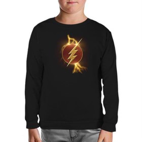 Resim Flash - Lightening Siyah Çocuk Sweatshirt 