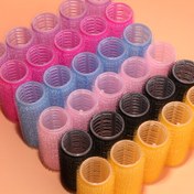 Resim 10 Adet Yapışkanlı Isısız Saç Maşası - Çoklu Boyut ve Renk Seçenekleri, Normal Saç Tipleri İçin Plastik Saç Şekillendirme Aleti, Dokulu Tutuş Yüzeyi, Isısız Bukleler, Pürüzsüz Bitim, Evde Saç Şekillendirme 