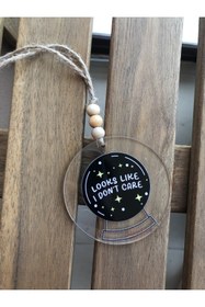 Resim That Moment Yazılı Araba Süsü, Looks Like I Don't Care Retro Dikiz Aynası Süsü 