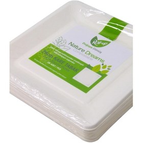 Resim Supertrend Doğaya Dönüşümlü Kare Tabak 26cm 25li 