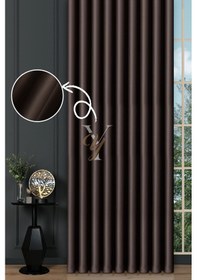 Resim Blackout Fon Perde V-2011 Koyu Kahve Koyu Kahve 