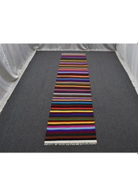 Resim Zehra Abla Halı Yeni El Dokuma Capcanlı Rengarenk Bukleli Pamuklu Yolluk Kilim 5927 