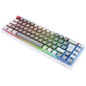 Resim Rampage Yoru Mini Pro Gri/beyaz Wifi Bluetooth Klavye Red Switch Q Mekanik Klavye Gaming Oyuncu Klavyesi 