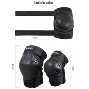 Resim Jokmae Motorsiklet Bisiklet İçin 4'lü Koruyucu Set: Diz Ve Dirsek Koruyucuları, Eva+pe Malzeme İle Sporlarda Çarpma Koruması Siyah Diğer 