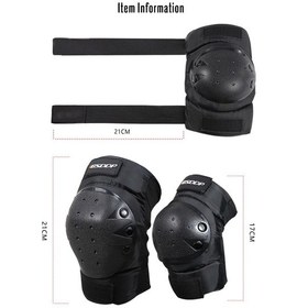 Resim Jokmae Motorsiklet Bisiklet İçin 4'lü Koruyucu Set: Diz Ve Dirsek Koruyucuları, Eva+pe Malzeme İle Sporlarda Çarpma Koruması Siyah Diğer 