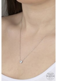 Resim Union Swarovski Zirconia Kadın Kalp Montür Gümüş Kolye (550094235) 