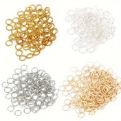 Resim Kolye ve Bilezikler için Toptan Satış Büyük Porsiyonlu Takı Yapımı Açık Atlama Halkaları Bağlantı Elemanları 500/1000 adet - Boyutlar: 3mm/4mm/5mm/6mm/7mm/8mm/9mm 