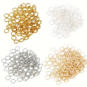Resim Kolye ve Bilezikler için Toptan Satış Büyük Porsiyonlu Takı Yapımı Açık Atlama Halkaları Bağlantı Elemanları 500/1000 adet - Boyutlar: 3mm/4mm/5mm/6mm/7mm/8mm/9mm 