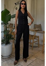 Resim Moderie Butik Cyrus Yelek Pantolon Takım 10103 Si Yah 