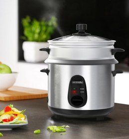 Resim Paslanmaz Çelik Pirinç ve Buharlı Pişirici 1L Kapasiteli Siyah/Gri - Gri 