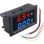 Resim yenibagshop Volt Akım Ölçer Dc 0-100v 10a Ampermetre 