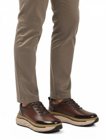Resim MARCOMEN Kahve Hakiki Deri Bağcıklı Erkek Sneaker 152-22390 M 