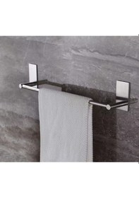 Resim Havluluk Dik Rozetli 32cm Yapışkanlı Paslanmaz Çelik Krom Rengi Krom 