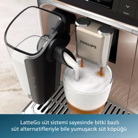 Resim Philips 5500 Serisi LatteGo Tam Otomatik Espresso Makinesi 20 Sıcak ve Soğuk İçecek, Renkli Dokunmatik Ekran, EP5543/80 