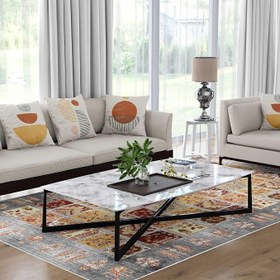 Resim Monnhein Yıkanabilir Halı ve Yolluk - Kaymaz Tabanlı Salon Halısı, Mutfak Halısı, Modern Dijital Baskı Tasarım(0139) 