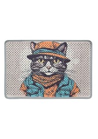 Resim Kar Mat Kedi Kumu Paspası Delikli Kedi Tuvaleti Paspası 