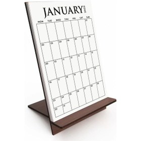 Resim 2027 Ahşap Masa Takvimi, Aylık Planlamalı 2027 Takvim, Klasik Takvim 