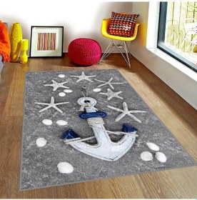 Resim Denizci Çapalı Çocuk Odası Halısı Çok Renkli 