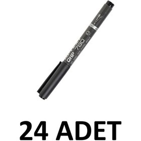 Resim 24 Adet Ohp Asetat Kalemi Siyah 780-sm M Uçlu Permanent Siyah 