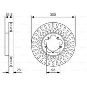 Resim Bosch Fren Diski On (a.çeker) 300mm (ford: Transit V347 2.4 Tdci 06-14) - Bos-0986479b11 