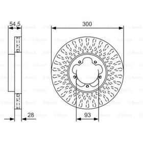 Resim Bosch Fren Diski On (a.çeker) 300mm (ford: Transit V347 2.4 Tdci 06-14) - Bos-0986479b11 