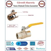 Resim Küresel Doğal Gaz Vanası - %100 Prinç - 1/2'' 