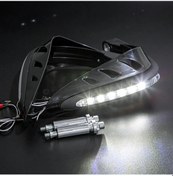 Resim Dashanshop Siyah Motosiklet Off-road Led El Koruyucu Gece Gündüz Süş Aydınlatma Koruması 