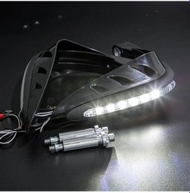 Resim Dashanshop Siyah Motosiklet Off-road Led El Koruyucu Gece Gündüz Süş Aydınlatma Koruması 