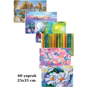 Resim Glanart 25X35 cm 60 Yaprak Resim Defteri Spiralli 1 Adet 