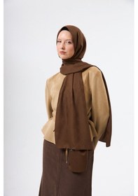 Resim Mirsoy Scarf Mir Modern Desen Şal Acı Kahve 
