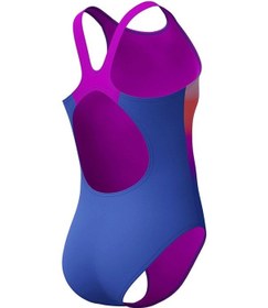 Resim Speedo Digital Baskı Kız Çocuk Yüzücü Mayosu Pembe-mavi Mor 