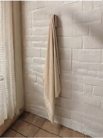 Resim Büyük Boy Banyo Havlusu, Duş Havlusu, Tek Silgi 95 X 145cm Kahverengi 