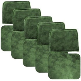 Resim Knsz Minder Seti 5 Li Zng&mğr&uslu Haki Siyah Kumaş Tel Bar Sandalyesi Oturma Ve Sırt Minderi Set Siyah 