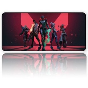 Resim Valorant 6 Oyuncu Mouse Pad 90x40 Cm Kaymaz Dikişli 
