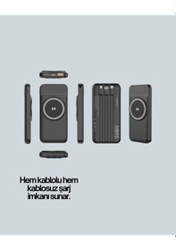 Resim 22.5w Hızlı + 15w Kablosuz Şarj Akıllı Powerbank İle Her An Enerji renkli 
