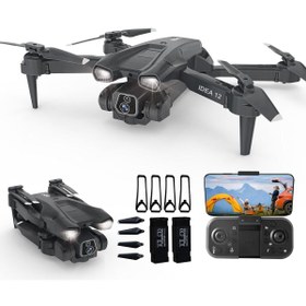 Resim Morlyrctooy idea12 Mini Drone, 2 Kameralı Yeni Başlayanlar için Engellerden Kaçınma 