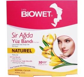 Resim Lady Biowet 27'li Naturel Yüz Sır Ağda Bandı Hassas Ciltler İçin Uzun Süreli Etki 