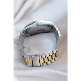 Resim Spectrum Takvimli Gümüş Gold Metal Kordonlu Lacivert Kadranlı Roma Rakamlı Erkek Saat 