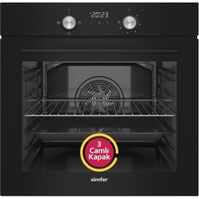 Resim Simfer 8230 + 3970 + 8721 4 Fonksiyon Trend Dijital Power Turbo Elektrikli 3'lü Ankastre Set 