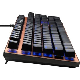 Resim Gamdias Gamdıas Aura Gk1, USB Kablolu, Ingilizce, Rainbow Backlight, Red Mekanik Switch, Bronz Edition, Gaming Klavye 